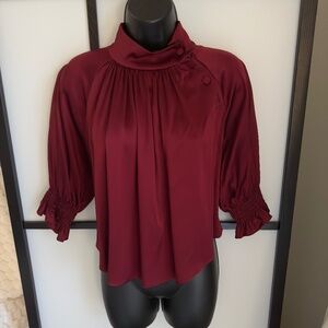 Adam Lippes Burgundy Blouse Vintage